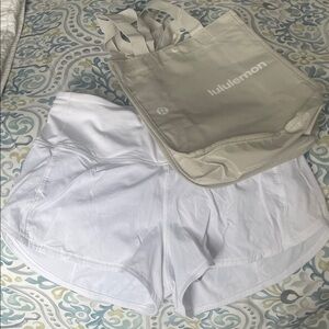 Lululemon 🍋 lined White Athletic Shorts